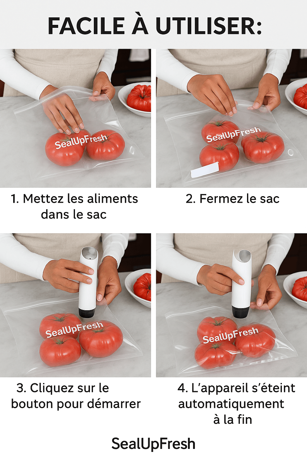 Seal'UpFresh™  – Appareil de mise sous vide compact
